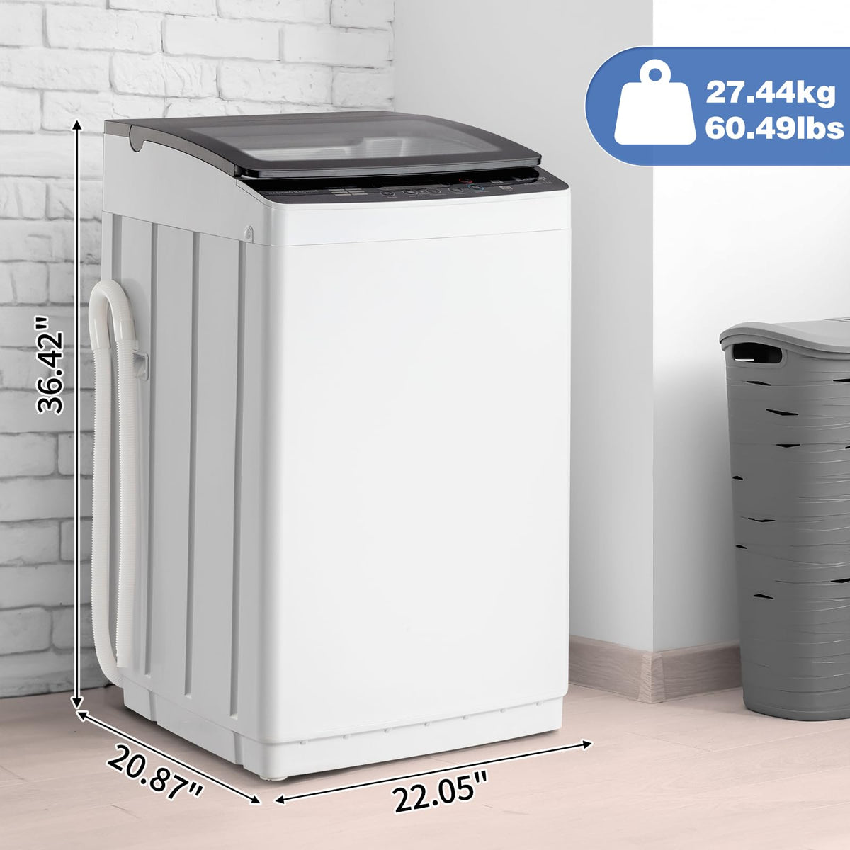 Winado 17.6LBS Full Automatic Portable Washing Machine with Drain Pump Jansha Store