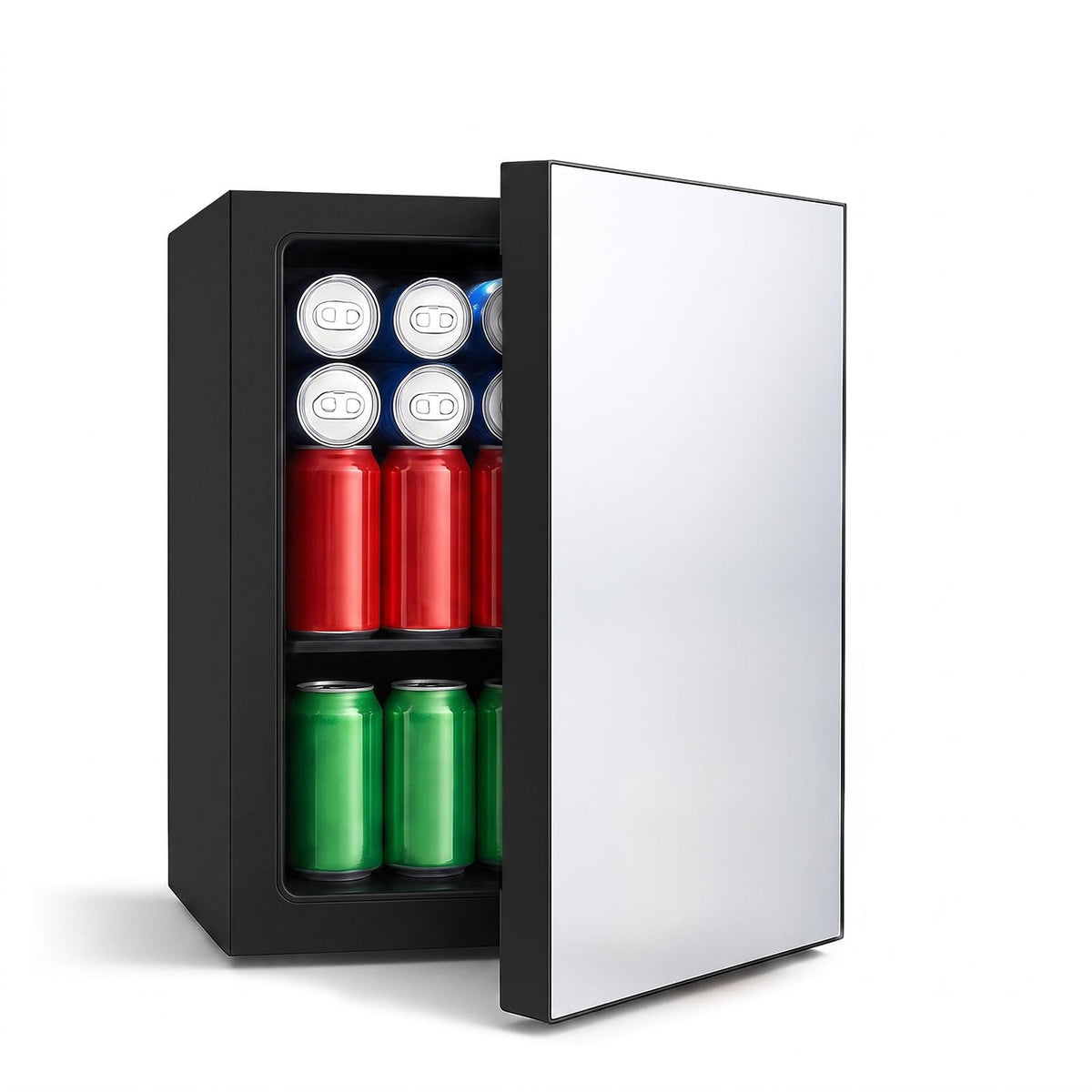 DOGHLY 1.7 Cu.ft Mini Fridge Glass Door, 72 Cans Beverage Refrigerator Jansha Store