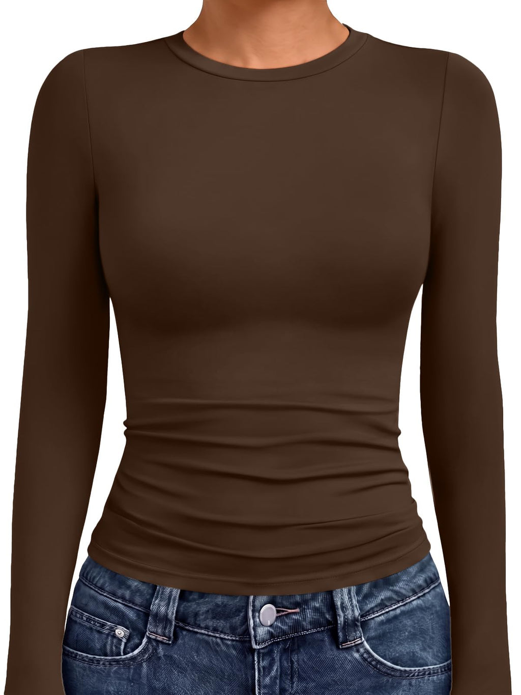 AUTOMET Womens Crew Neck Long Sleeve Shirts Compression Underscrubs Tops Jansha Store