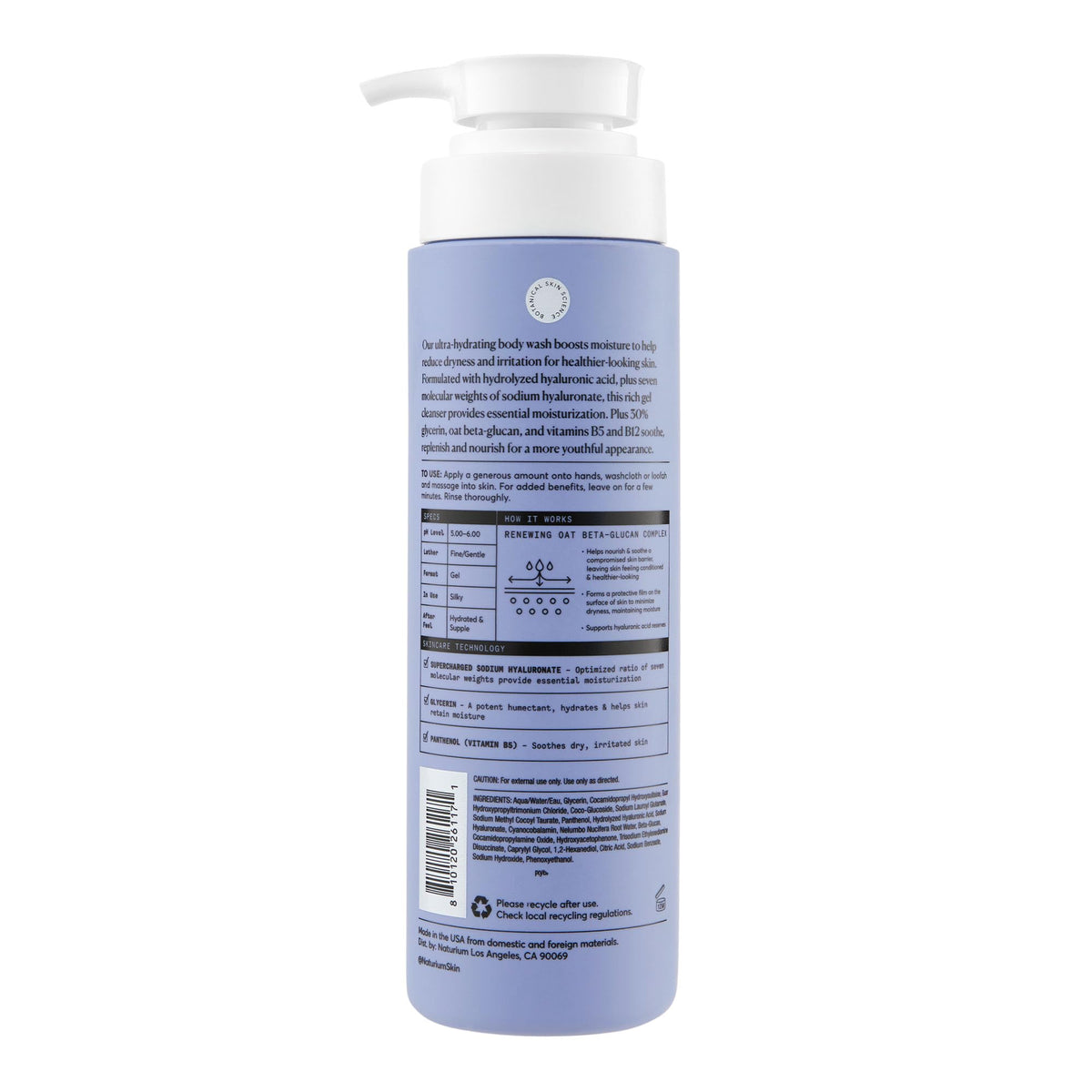 Naturium The Booster Hyaluronic Acid Body Wash, Hydrating & Moisturizing plus Minimizes Dryness, with Glycerin & Vitamin B5, 16.9 Fl Oz (Pack of 12) Jansha Store
