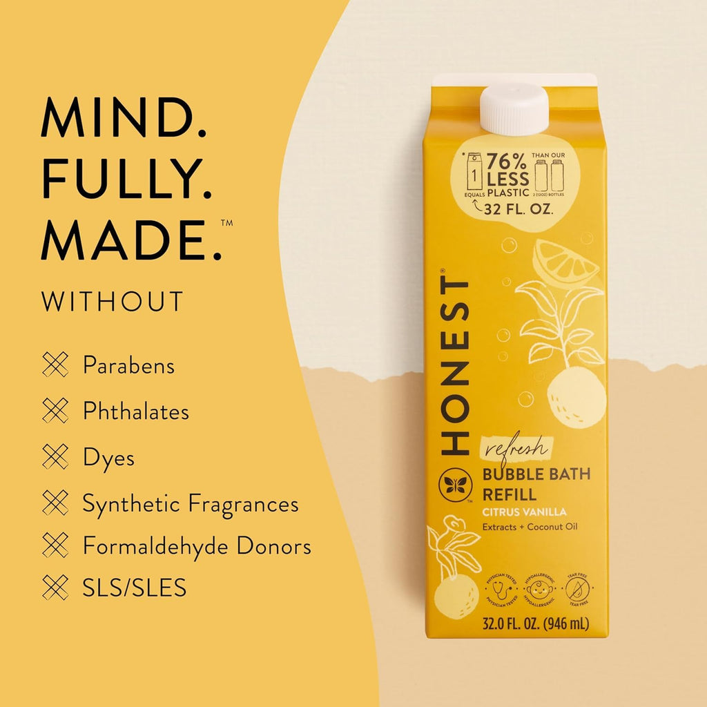The Honest Company Bubble Bath, Hypoallergenic, Lavender Calm, 12 fl oz Jansha Store