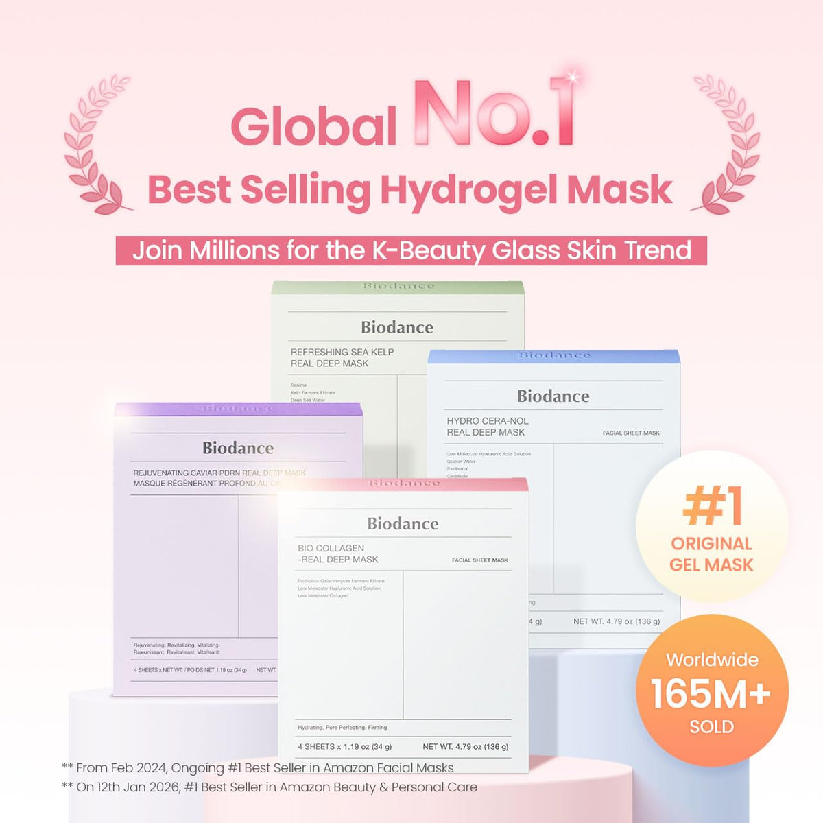 BIODANCE Bio-Collagen Real Deep Mask, Hydrating Overnight Hydrogel Face Mask, Pore Minimizing, Elasticity, Plumping, Travel Essentials & Self Care Gifts for Women, Korean Skin Care | 1.19oz(34g) x 4ea Jansha Store