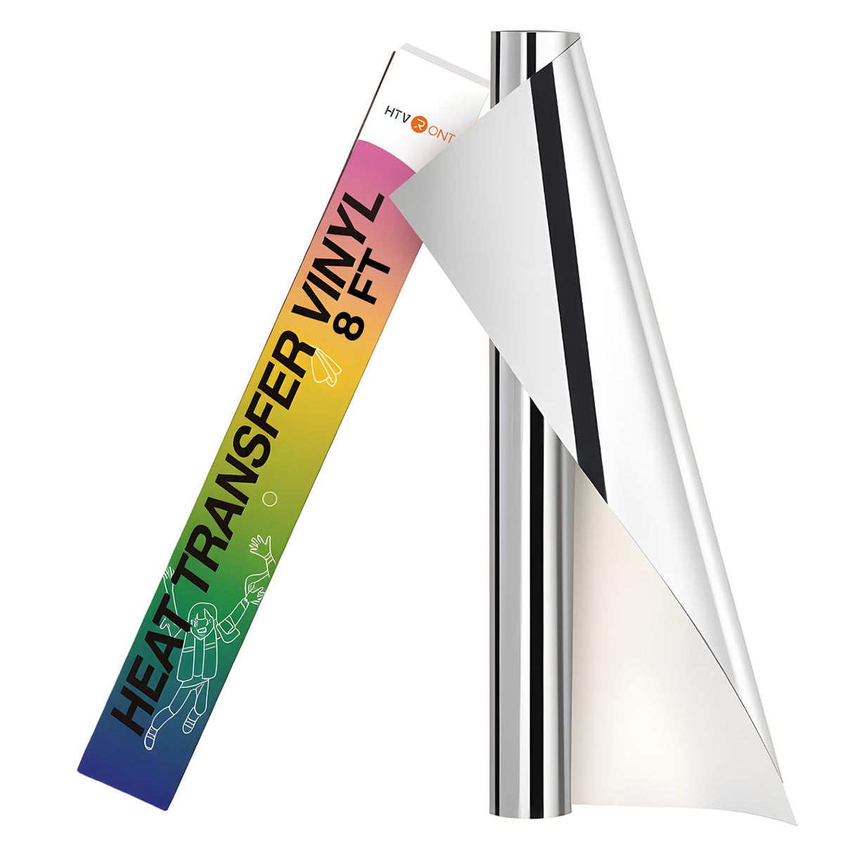 HTVRONT HTV Roll Heat Transfer Vinyl - 12" x 8ft White HTV Vinyl for Shirts Jansha Store