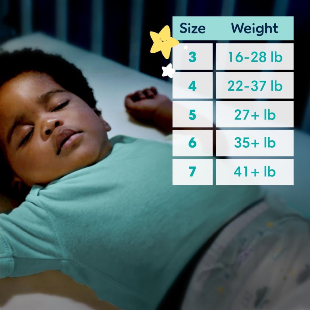 Pampers ZZZ Overnight Diapers, Size 7 (26-50 lbs), 36 Count, Nighttime Protection Disposable Baby Diaper Jansha Store