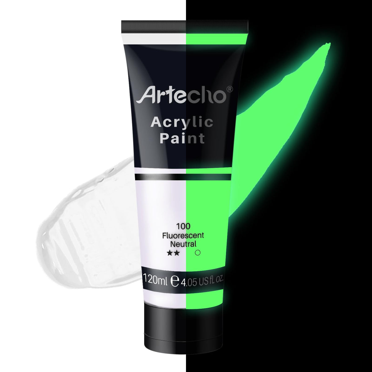 Artecho White Acrylic Paint, Titanium White Paint (120ml / 4.05oz) Tubes, Art Craft Paints for Canvas Painting, Rock, Stone, Wood, Fabric, Art Supplies Jansha Store