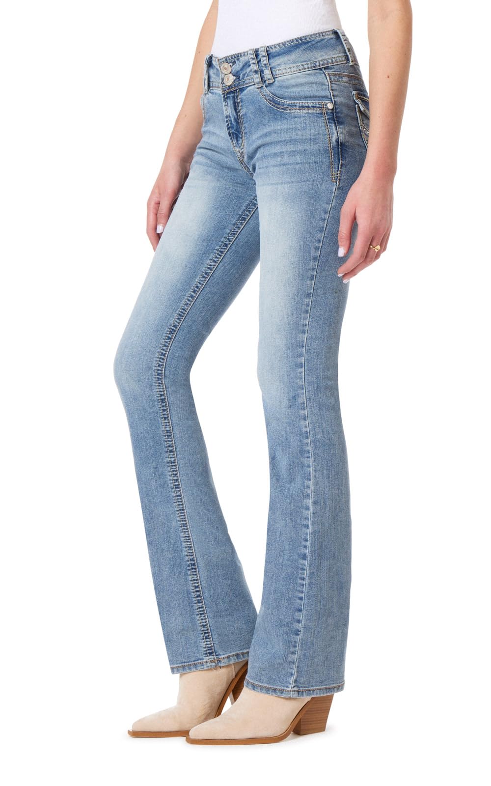 WallFlower Luscious Curvy Bootcut Jeans for Women, Sizes 0-24 Jansha Store