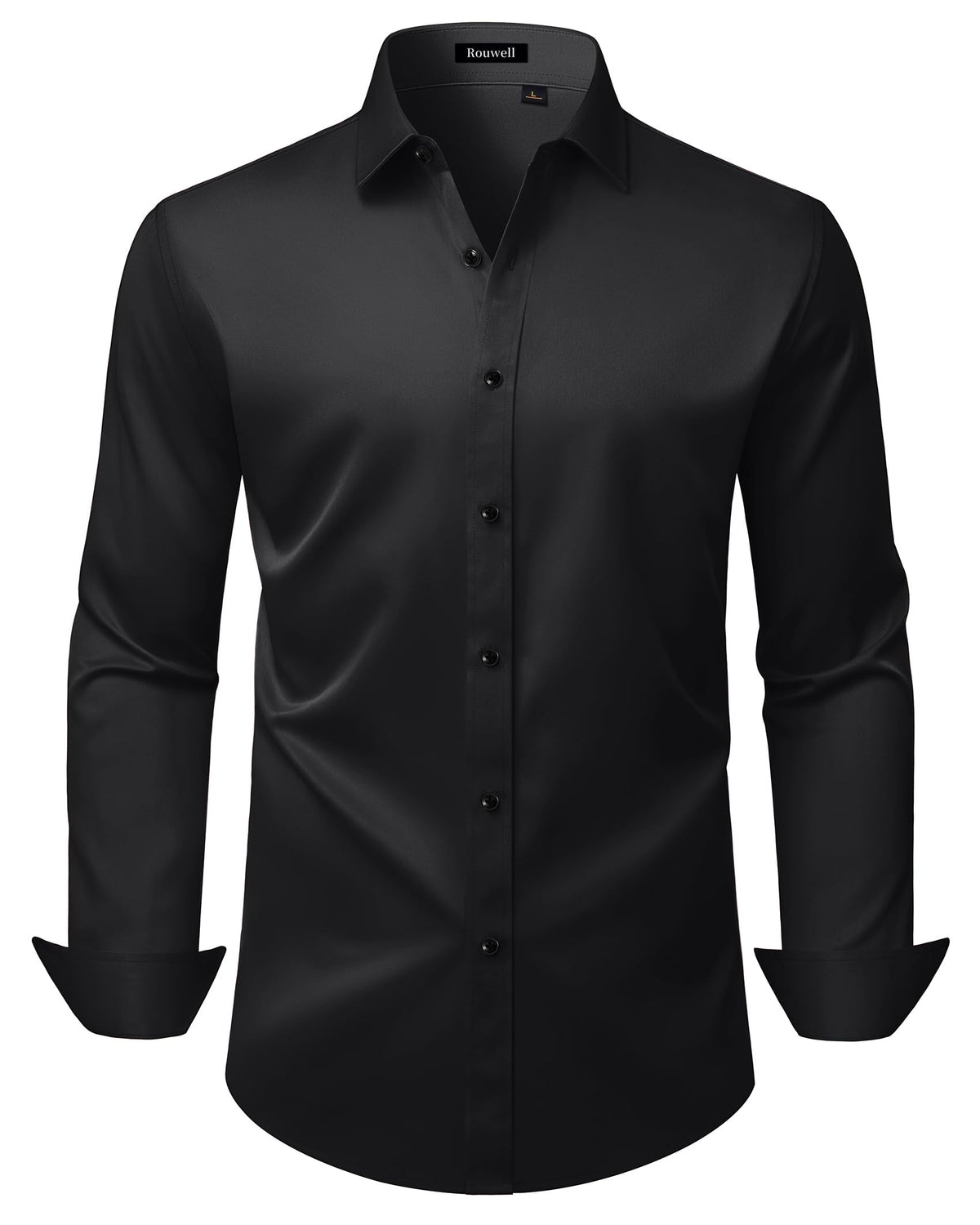 Mens Wrinkle Free Dress Shirts Regular Fit Business Button Down Shirt Formal Long Sleeve Wedding Stretch Shirts Jansha Store
