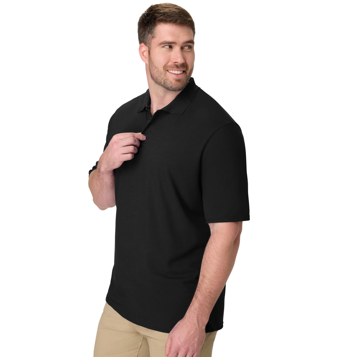 Hanes Men’s X-Temp Short Sleeve Polo Shirt, Midweight Men's Shirt Jansha Store