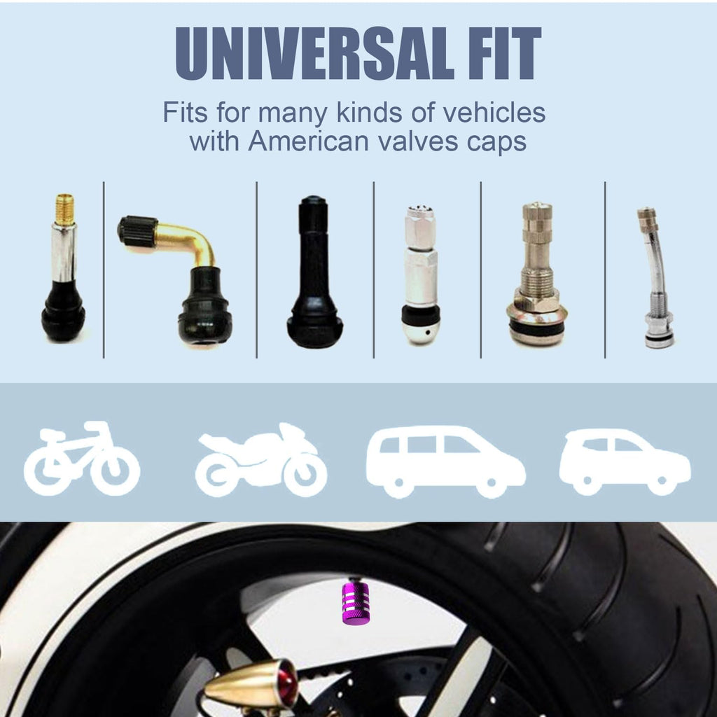 DECURCAR Tire Valve Stem Caps 5 Pack American Flag - Black Jansha Store