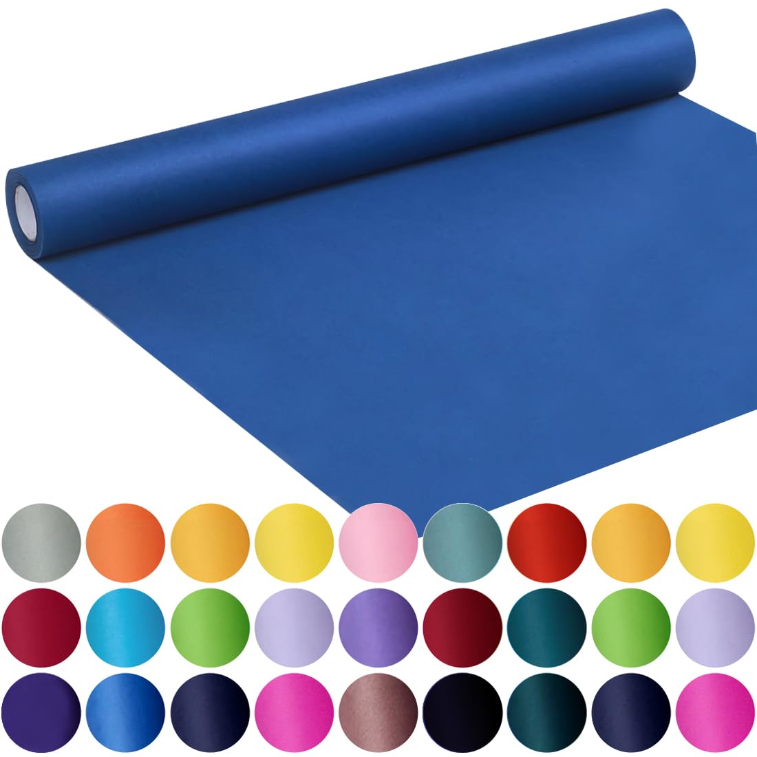 SMART&CASUAL 36" x 1,500" (125') Brown Kraft Craft Paper Roll for Gift Wrapping Bulletin Board Bouquet Flower Art Packing Parcel Table Covering 70GSM 50LB (Brown, 36" x 125') Jansha Store