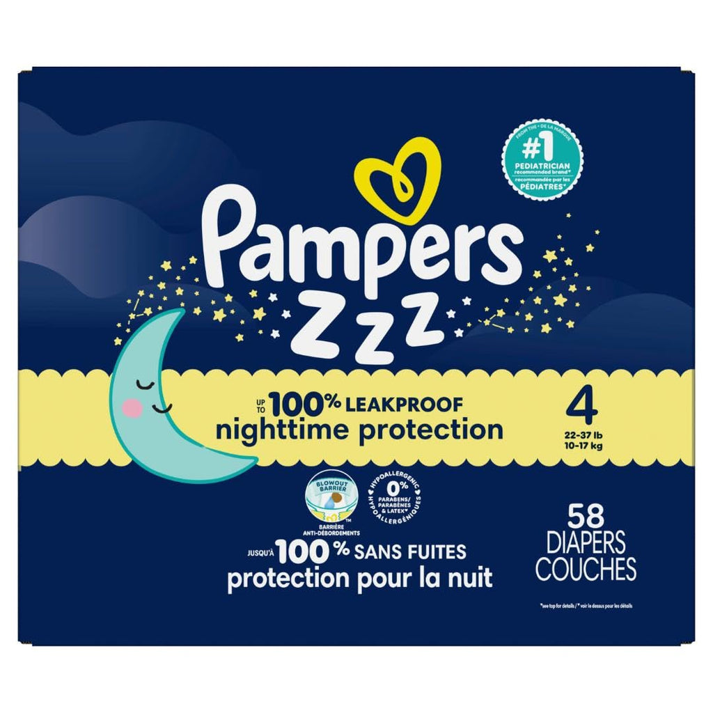 Pampers ZZZ Overnight Diapers, Size 7 (26-50 lbs), 36 Count, Nighttime Protection Disposable Baby Diaper Jansha Store