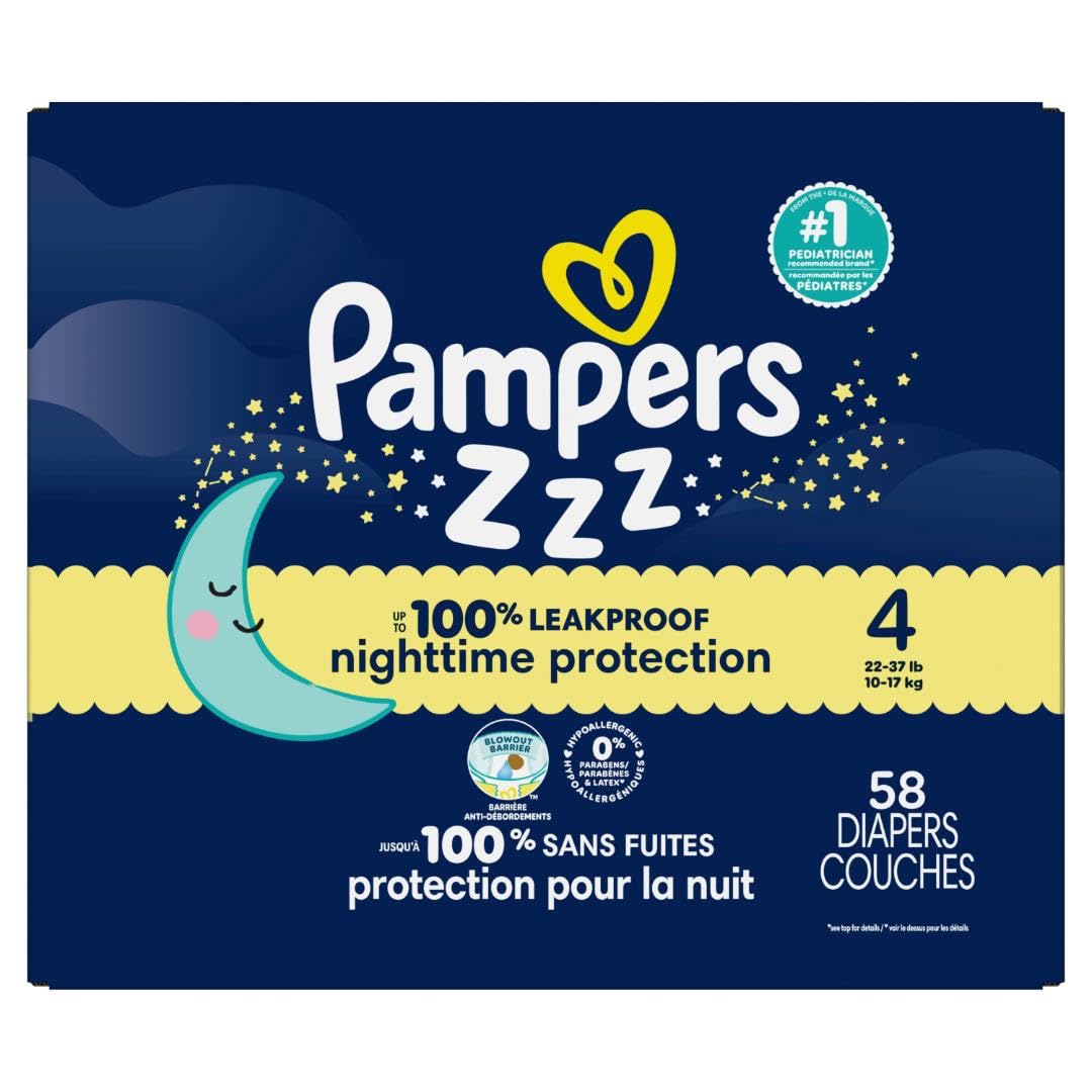 Pampers ZZZ Overnight Diapers, Size 7 (26-50 lbs), 36 Count, Nighttime Protection Disposable Baby Diaper Jansha Store