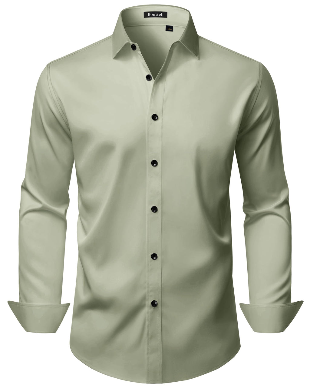 Mens Wrinkle Free Dress Shirts Regular Fit Business Button Down Shirt Formal Long Sleeve Wedding Stretch Shirts Jansha Store