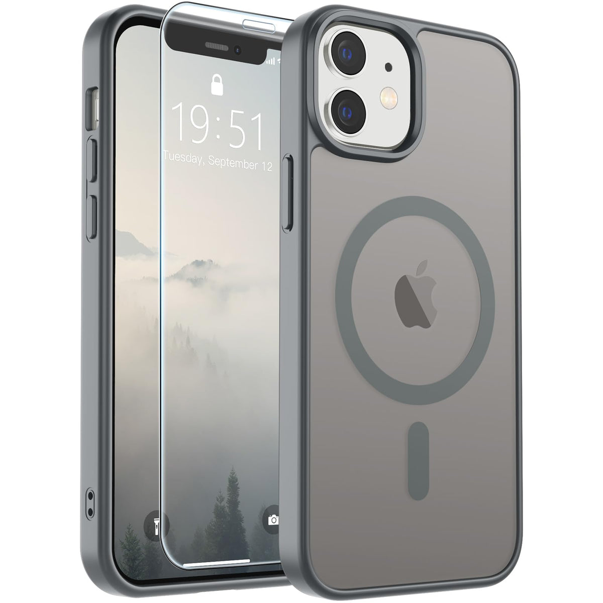 SUPFINE Magnetic for iPhone 12 Mini Case/iPhone 13 Mini Case Black Jansha Store