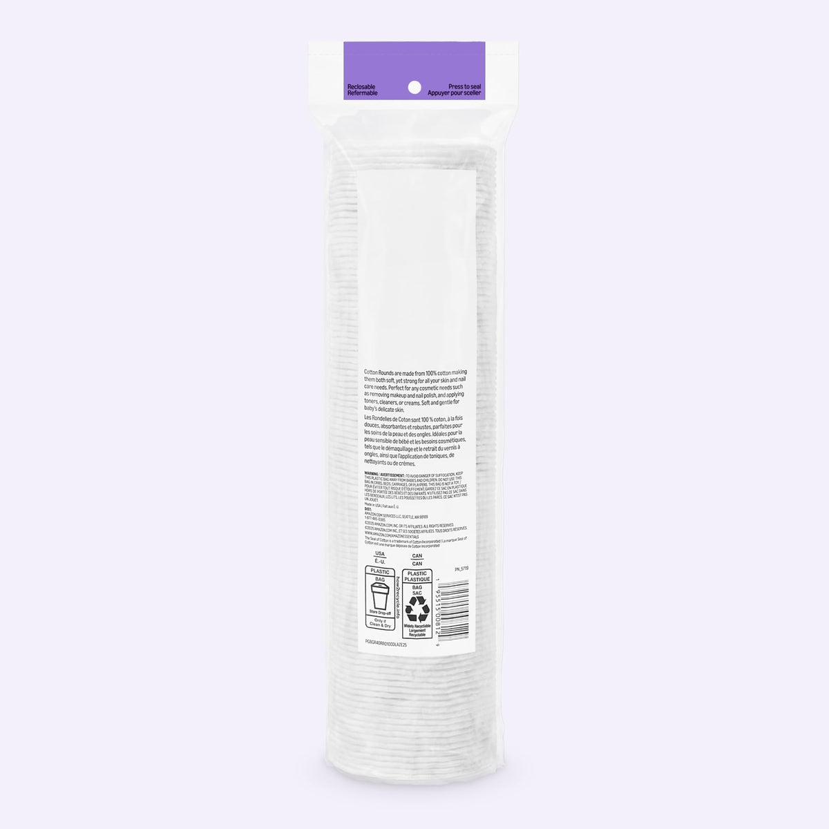 Amazon Essentials 100% Cotton Rounds, 100 Count (Previously Amazon Basics) Jansha Store