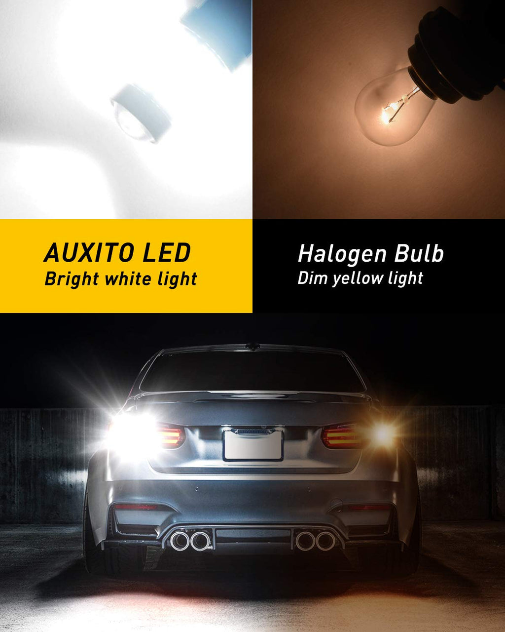 AUXITO 194 LED Bulbs for License Plate Light 168 175 2825 W5W T10 24-SMD 3014 Chipsets 6000K White for Car Dome Door Map Dash Courtesy Cargo License Plate Lights, Pack of 2 Jansha Store