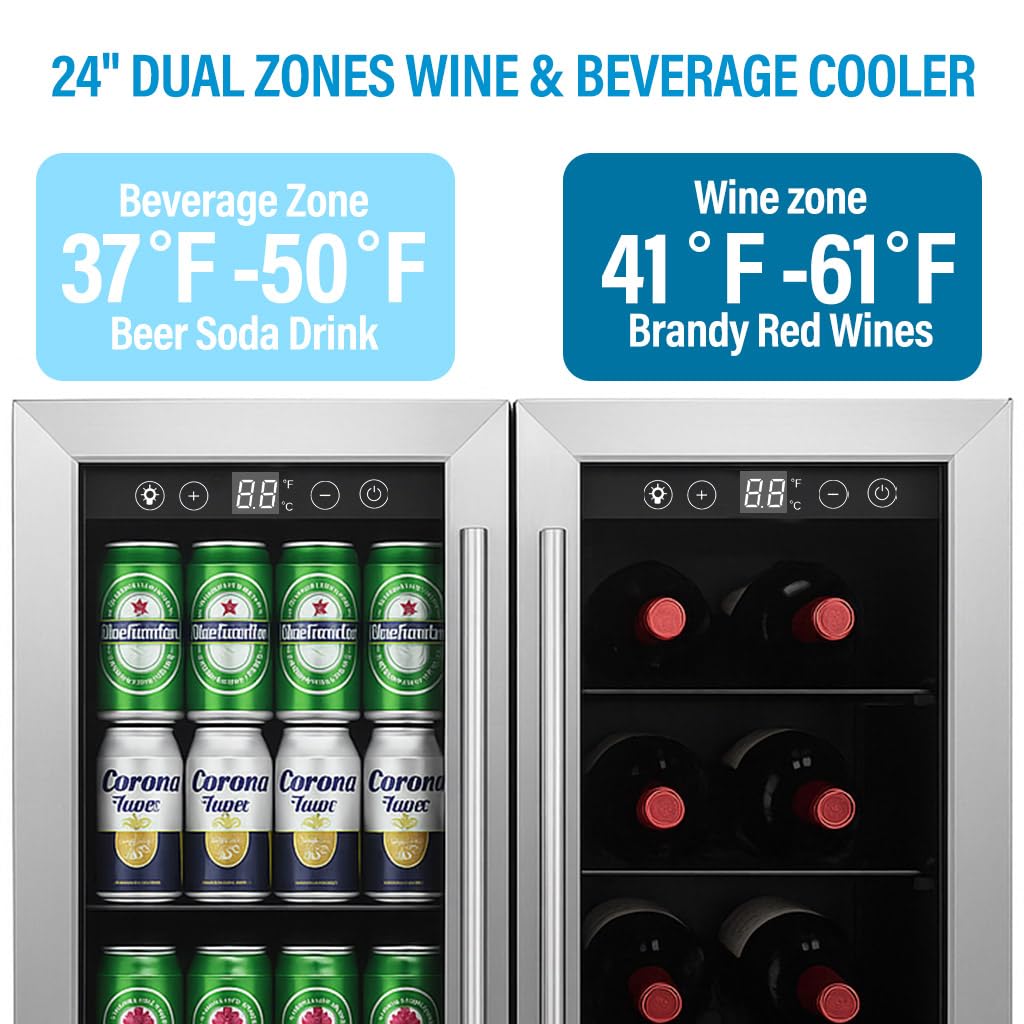 Erivess 24 Can Mini Fridge, 0.6 Cu.ft Beverage Refrigerator Cooler, Black Jansha Store