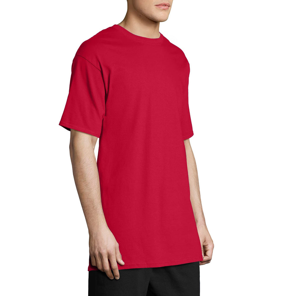 Hanes Men's Beefy-T T-Shirt, Heavyweight Cotton T-Shirts for Men, 1 or 2 Pack, Men's Tees (Tall Jansha Store