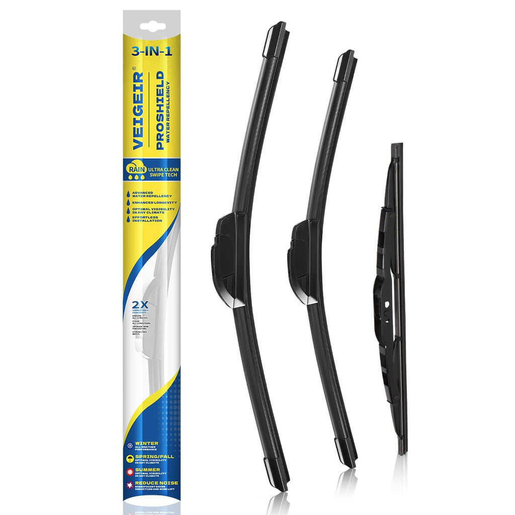 3 Pack Windshield Wiper Blades Compatible with Nissan Rogue 2014-2023 Pathfind 2013-2021 Original Factory Quality Front Rear Wipers Blade Set for My Car - 26" 17" 12" Jansha Store