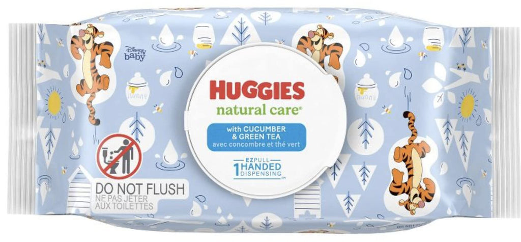 Huggies Natural Care Cucumber, Aloe and Vitamin E Baby Wipes, Hypoallergenic, Scented, 10 Flip-Top Packs (560 Wipes Total), Packaging May Vary Jansha Store