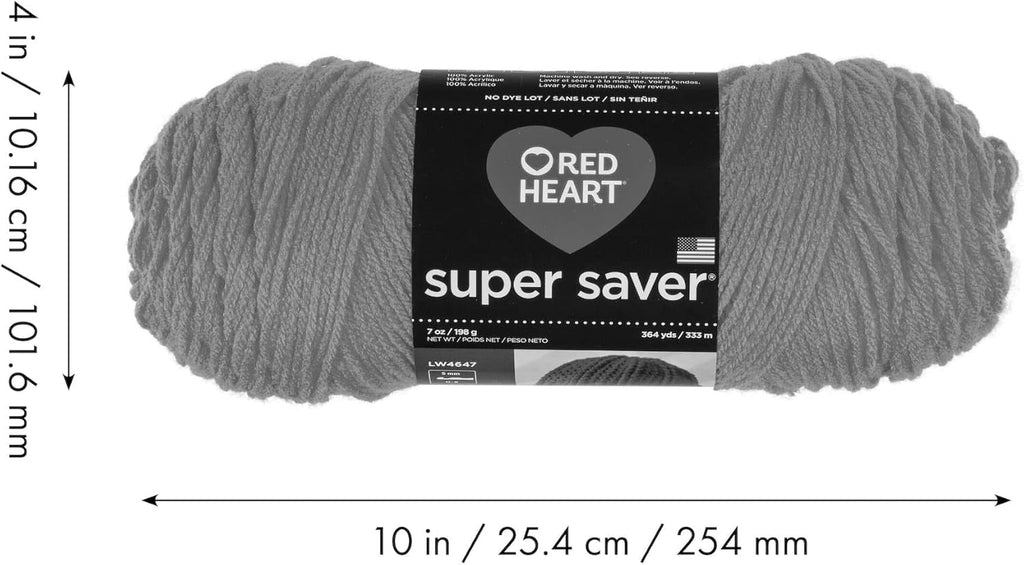 Red Heart Super Saver Yarn for Crocheting & Knitting, Medium Thyme, 3-Pack Jansha Store