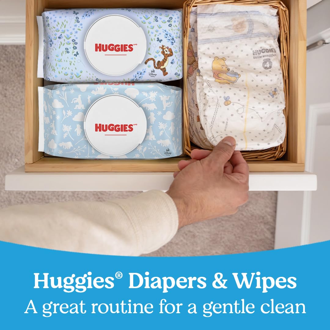 Huggies Natural Care Cucumber, Aloe and Vitamin E Baby Wipes, Hypoallergenic, Scented, 10 Flip-Top Packs (560 Wipes Total), Packaging May Vary Jansha Store