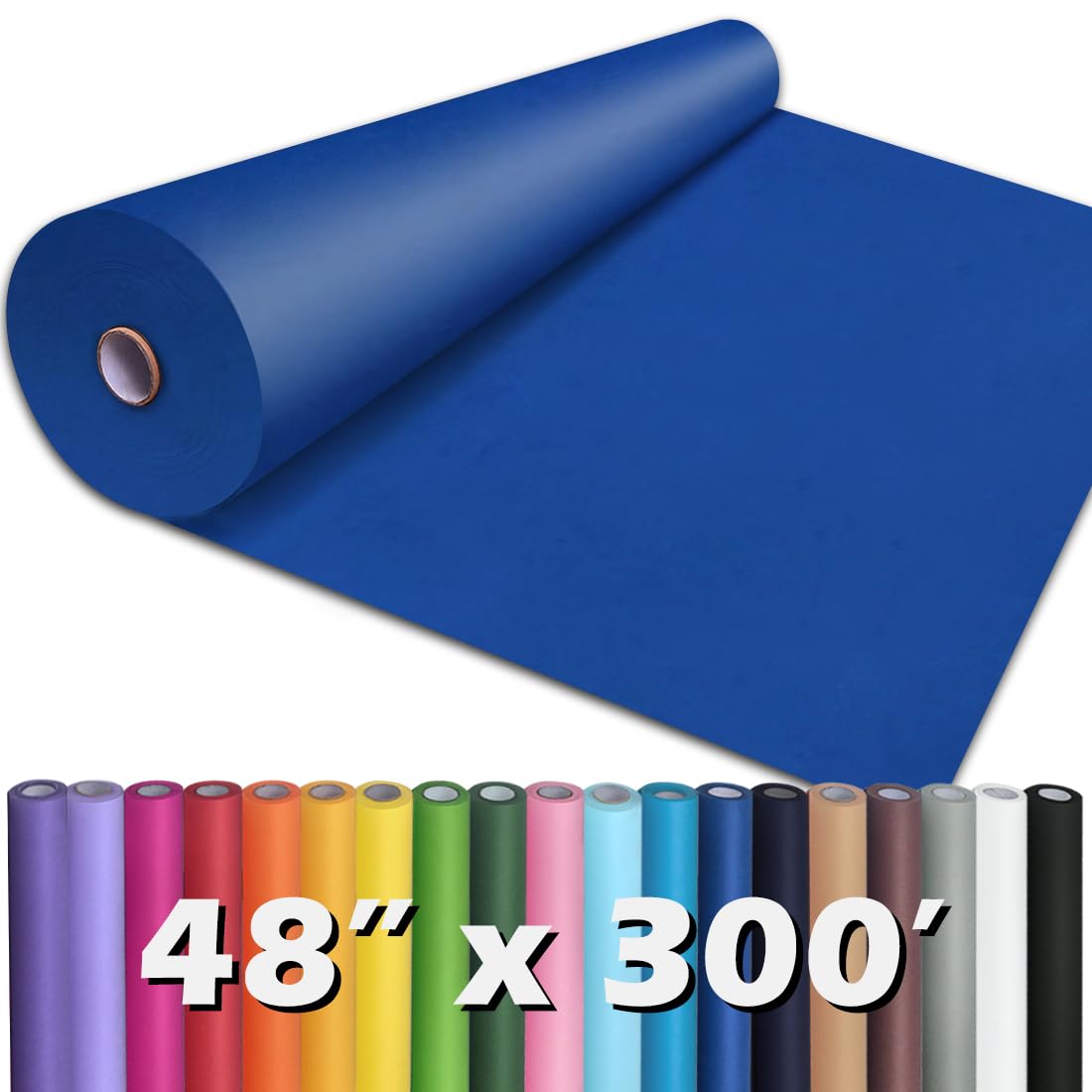 PerkHomy Brown Kraft Paper Roll 17.5" x 1,200" (100') for Gift Wrapping Bulletin Board Craft Art Bouquet Flower Packing Valentines Easel Moving Shipping Floor Poster Covering Table 70GSM 50LB Jansha Store