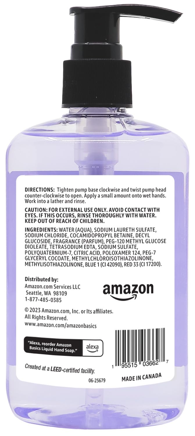 Amazon Basics Gentle & Mild Clear Liquid Hand Soap Refill, Triclosan-Free, Dermatologist-Tested, pH Balanced, Cruelty-Free, 50 Fluid Ounces, 1-Pack (Previously Solimo) Jansha Store