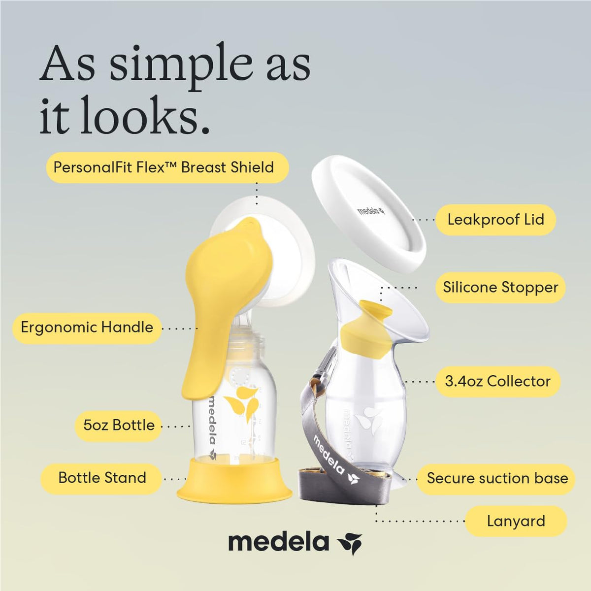 Medela Harmony Manual Breast Pump, On-the-Go, More Milk Output Jansha Store