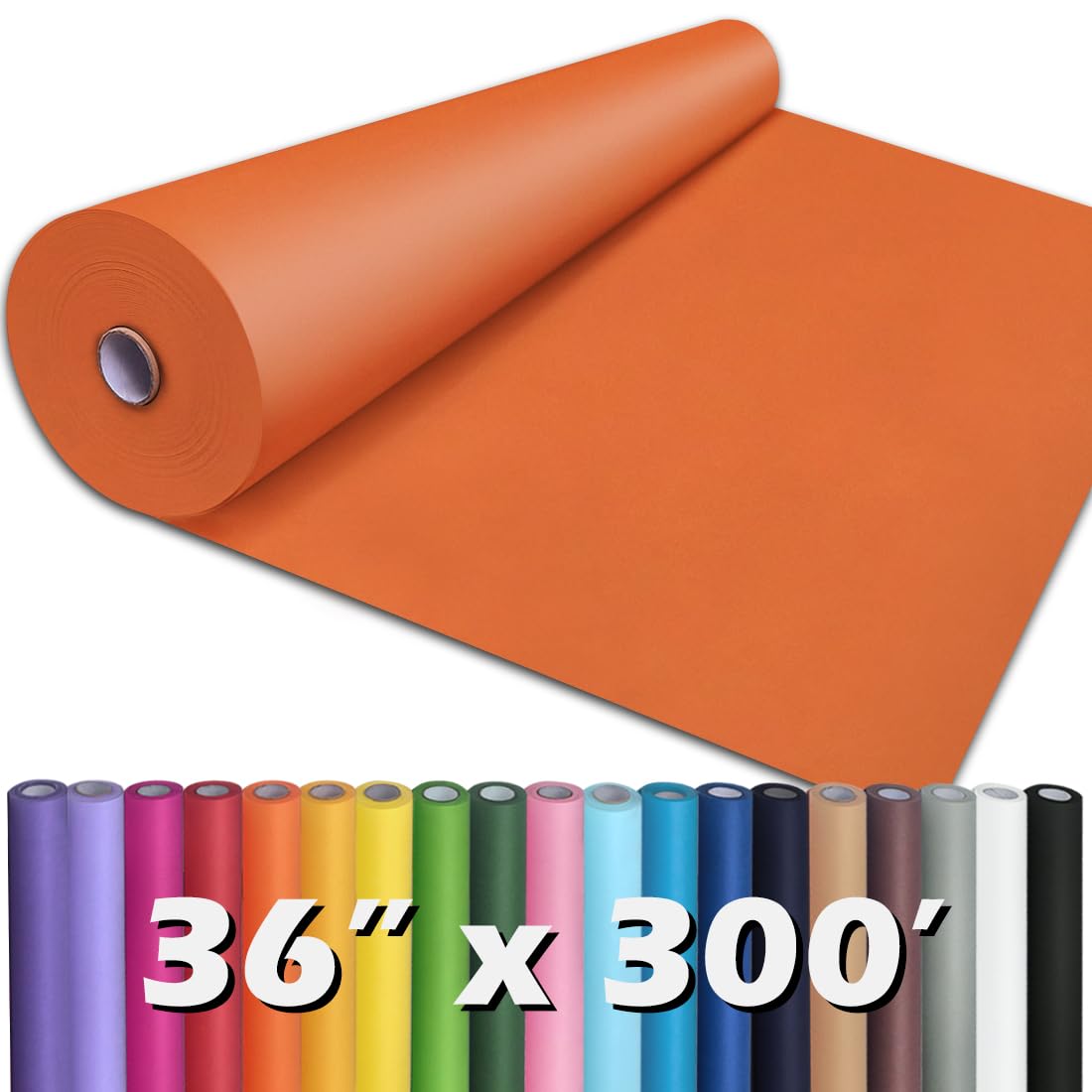 PerkHomy Brown Kraft Paper Roll 17.5" x 1,200" (100') for Gift Wrapping Bulletin Board Craft Art Bouquet Flower Packing Valentines Easel Moving Shipping Floor Poster Covering Table 70GSM 50LB Jansha Store