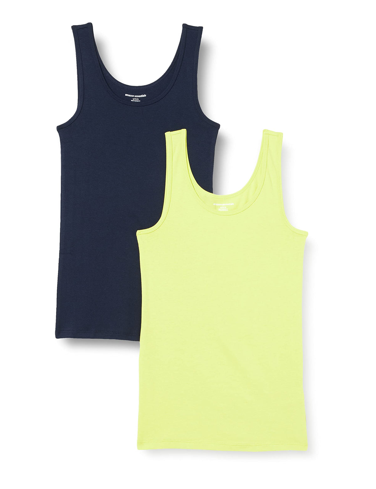Amazon Essentials Women's Slim-Fit Ribbed Scoop Neck Tank Tops, Pack of 2 Jansha Store