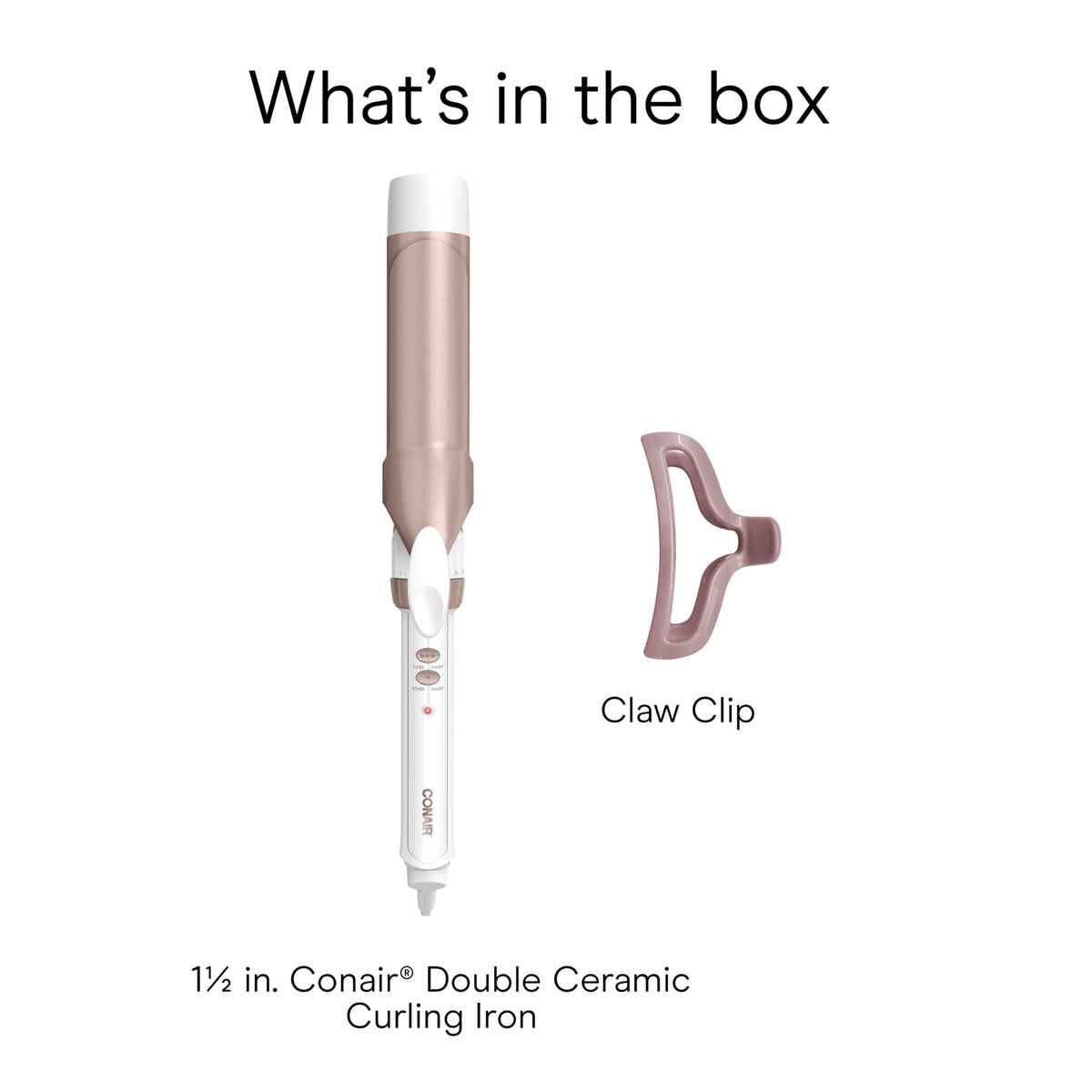 Conair Curling Iron, Double Ceramic, 1/2-in. Barrel, White/Rose Gold Jansha Store