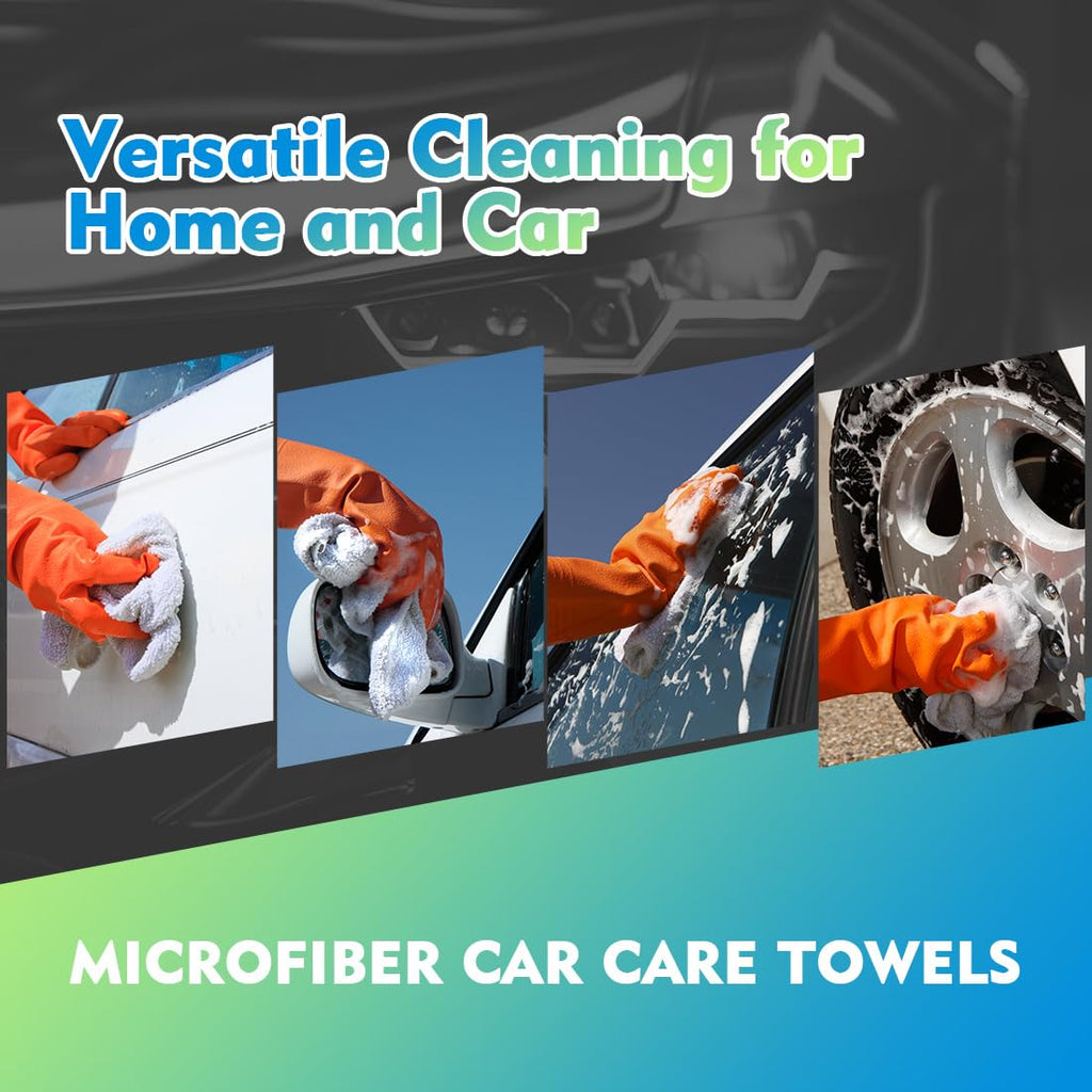 HOMEXCEL Microfiber Cleaning Cloth 12 Pack, 12.5 x 12.5 inch Microfiber Towels for Cars, Ultra Absorbent Washing Cloth, Lint Free Streak Free Cleaning Rags for Car, Kitchen, and Window (Grey) Jansha Store