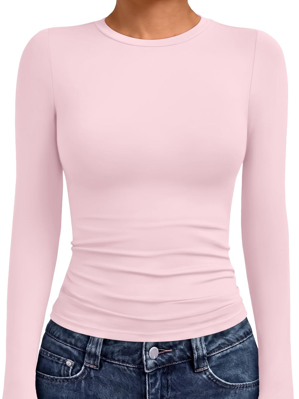 AUTOMET Womens Crew Neck Long Sleeve Shirts Compression Underscrubs Tops Jansha Store