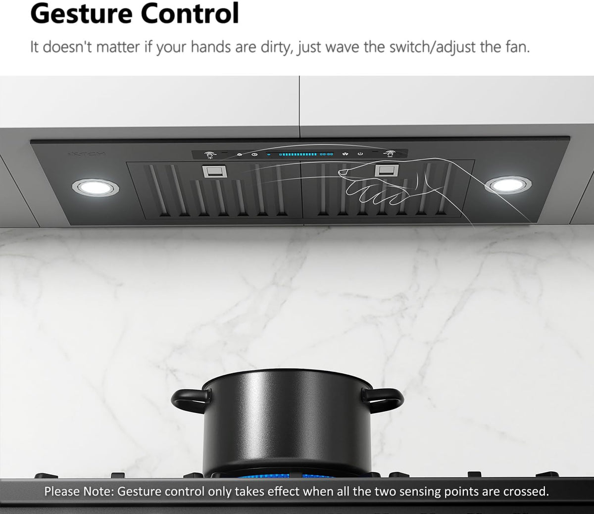 IKTCH 36 inch Black Insert Range Hood, 900 CFM Ducted/Ductless Vent Hood Jansha Store