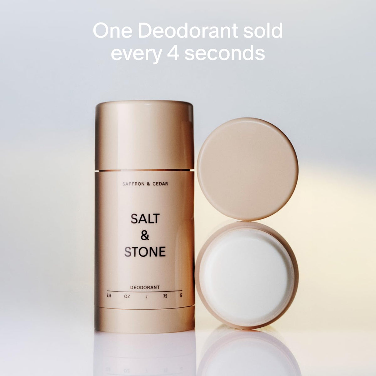Salt & Stone Aluminum-Free Deodorant for Women & Men Saffron & Cedar 2.6 oz Jansha Store