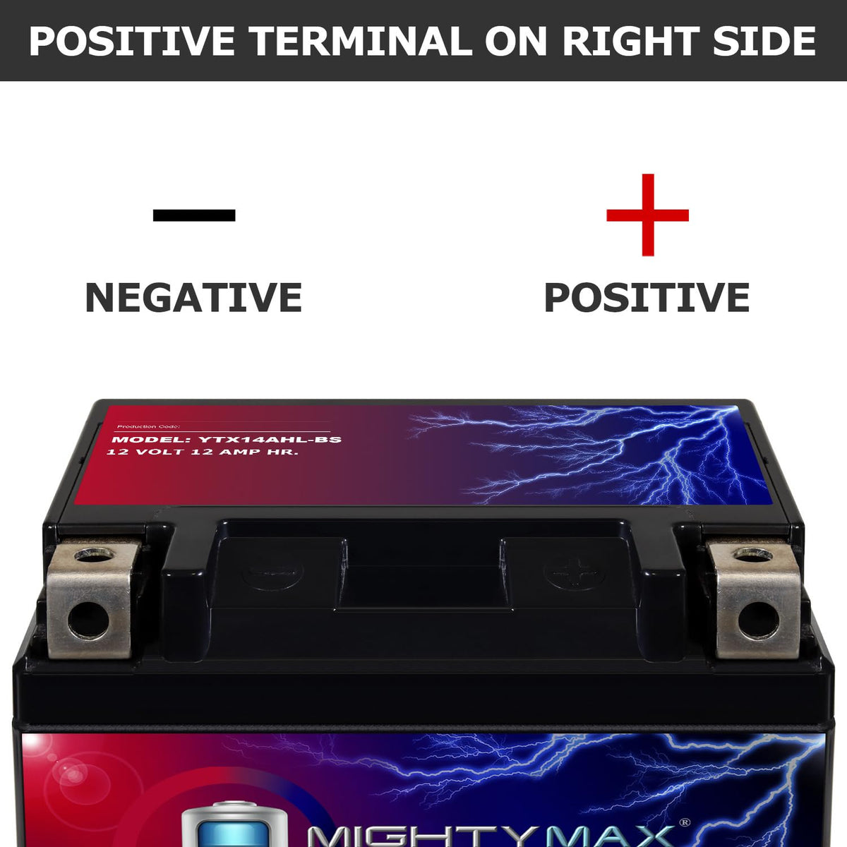 Mighty Max Battery YTX14-BS - 12 Volt 12 AH, 200 CCA, Rechargeable Maintenance Free SLA AGM Motorcycle Battery Jansha Store