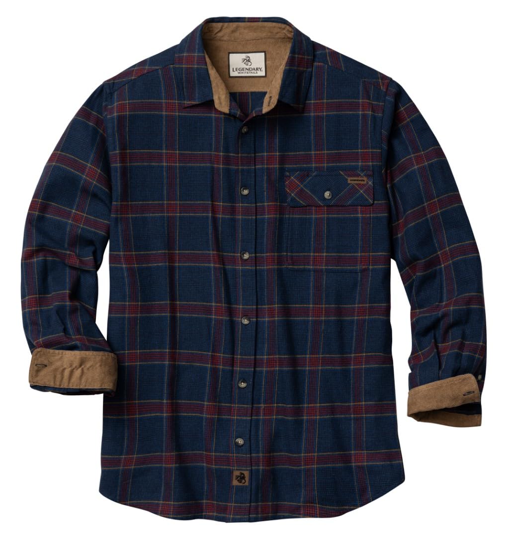Legendary Whitetails Mens Flannel Long Sleeve Button Down 100% Cotton Shirt Jansha Store