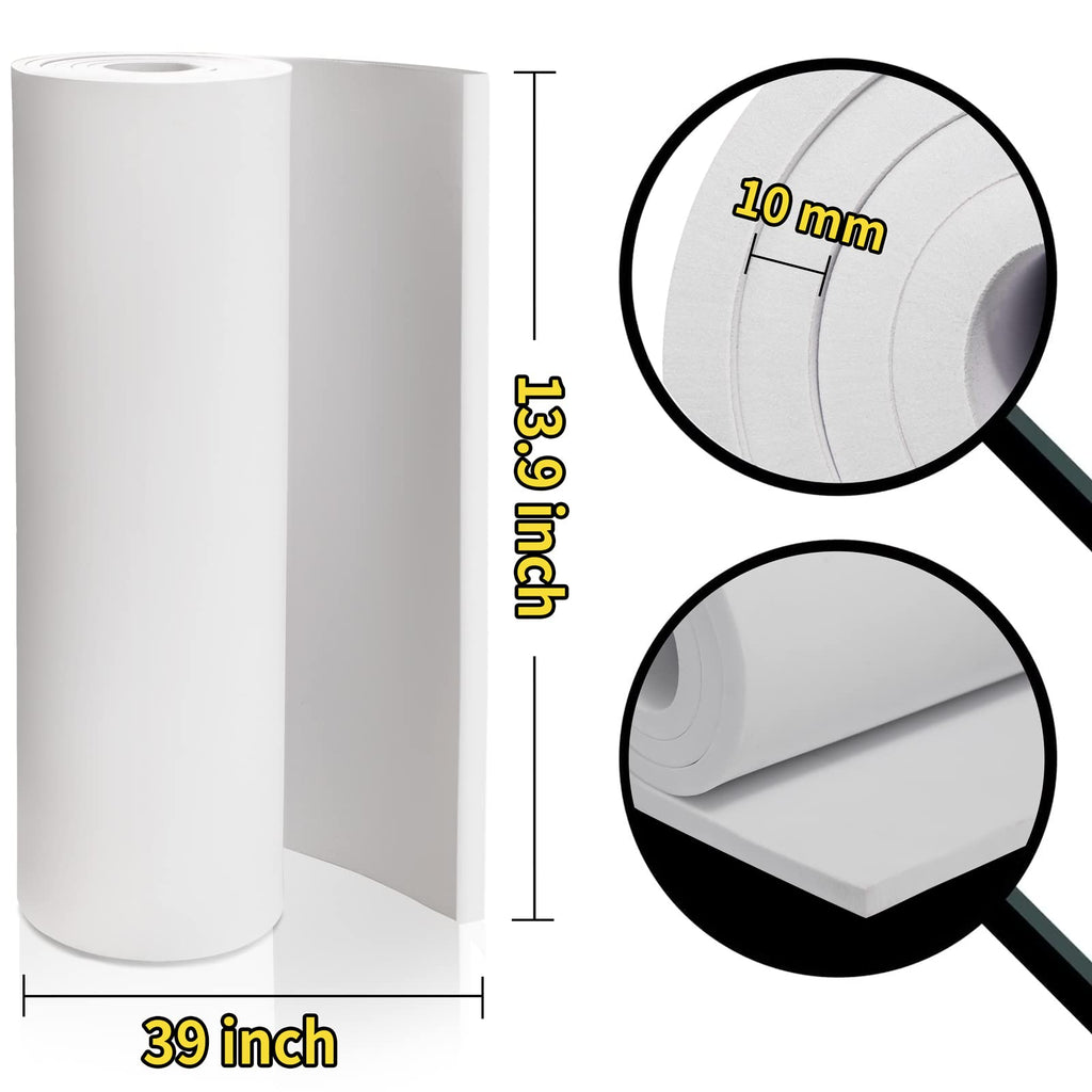 3-Pack 2mm Thick Black Eva Foam Cosplay Sheets roll, 13.5" x 49" Premium eva Craft Foam for Cosplay Costume by MEARCOOH Jansha Store