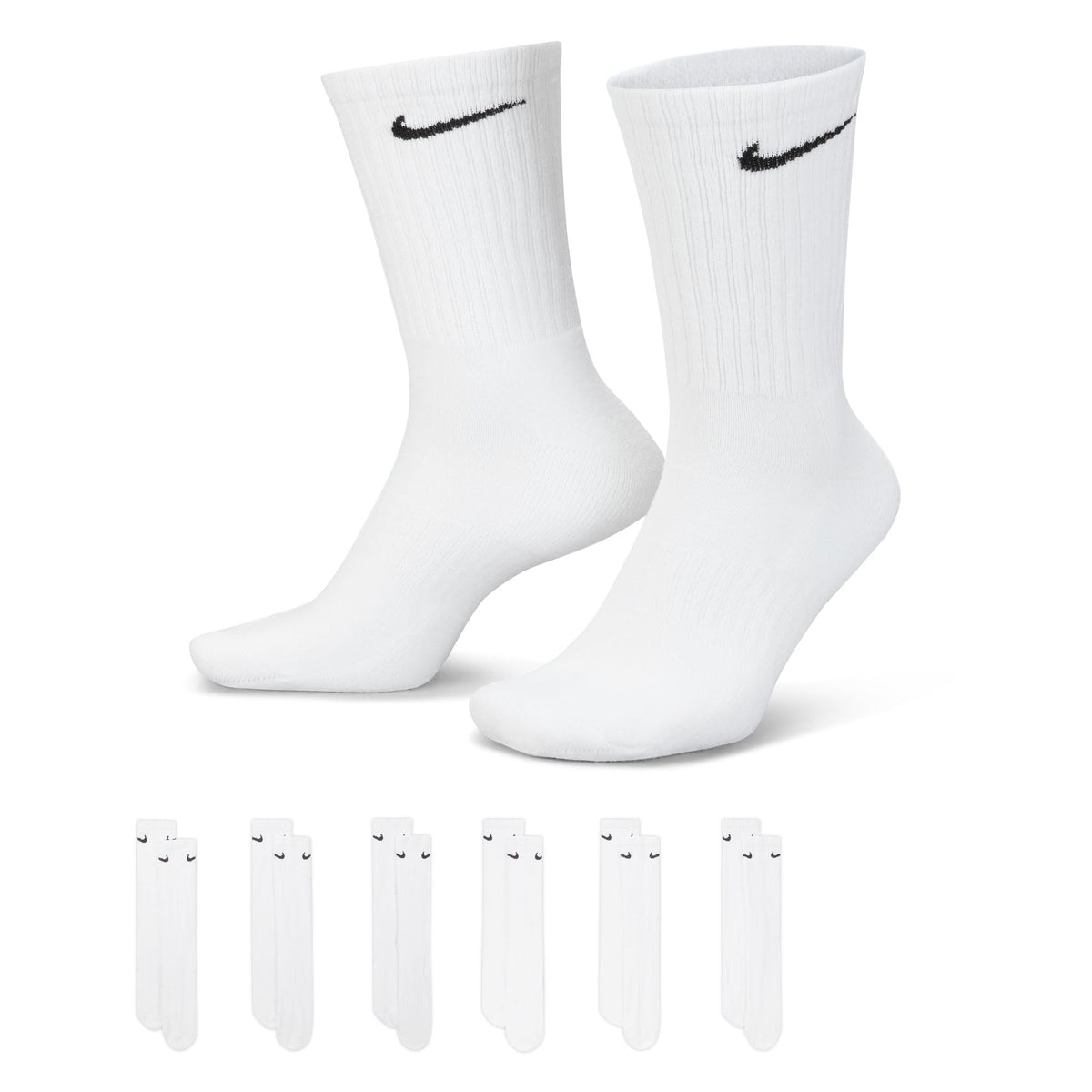 Nike Adult Everyday Cushioned Training Crew Socks (6-Packs) | Mens & Womens Jansha Store