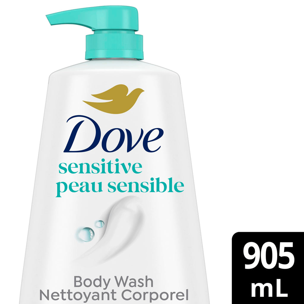 Dove Sensitive Skin Body Wash, 24hr Lotion-Soft Skin, 30.6 oz Jansha Store