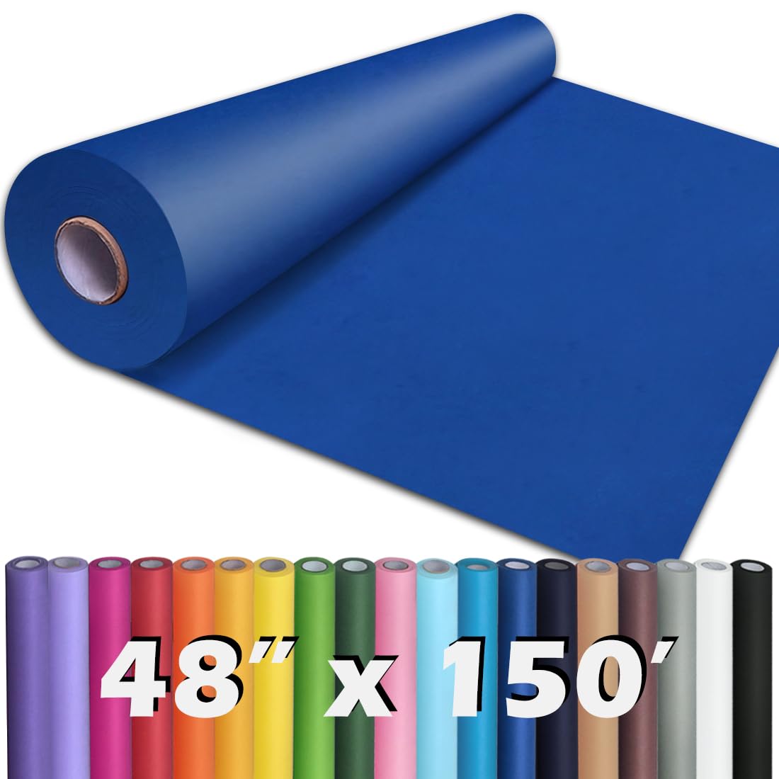 PerkHomy Brown Kraft Paper Roll 17.5" x 1,200" (100') for Gift Wrapping Bulletin Board Craft Art Bouquet Flower Packing Valentines Easel Moving Shipping Floor Poster Covering Table 70GSM 50LB Jansha Store