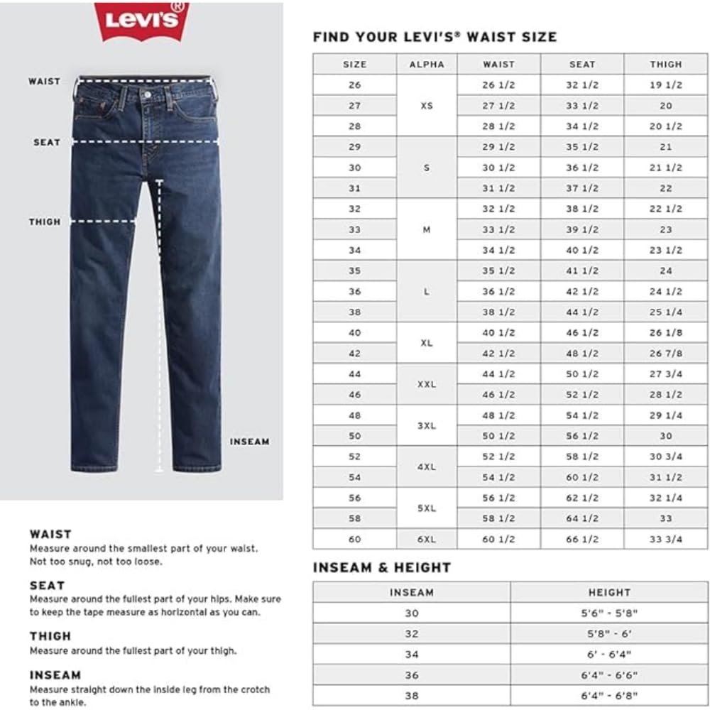 Levi's Men's 505 Regular Fit Jeans Jansha Store