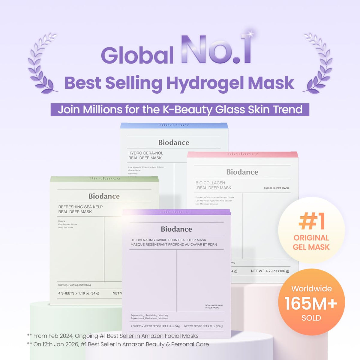 BIODANCE Bio-Collagen Real Deep Mask, Hydrating Overnight Hydrogel Face Mask, Pore Minimizing, Elasticity, Plumping, Travel Essentials & Self Care Gifts for Women, Korean Skin Care | 1.19oz(34g) x 4ea Jansha Store