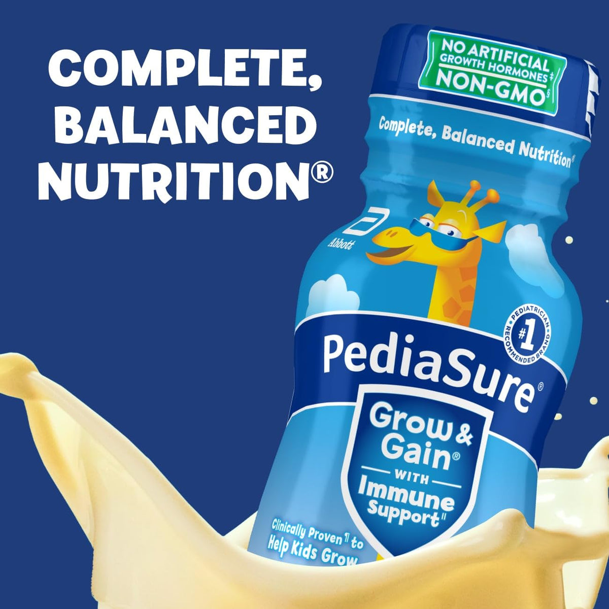 PediaSure Grow & Gain Kids Nutrition Shake, 7g Protein, Strawberry, 24 Pack Jansha Store