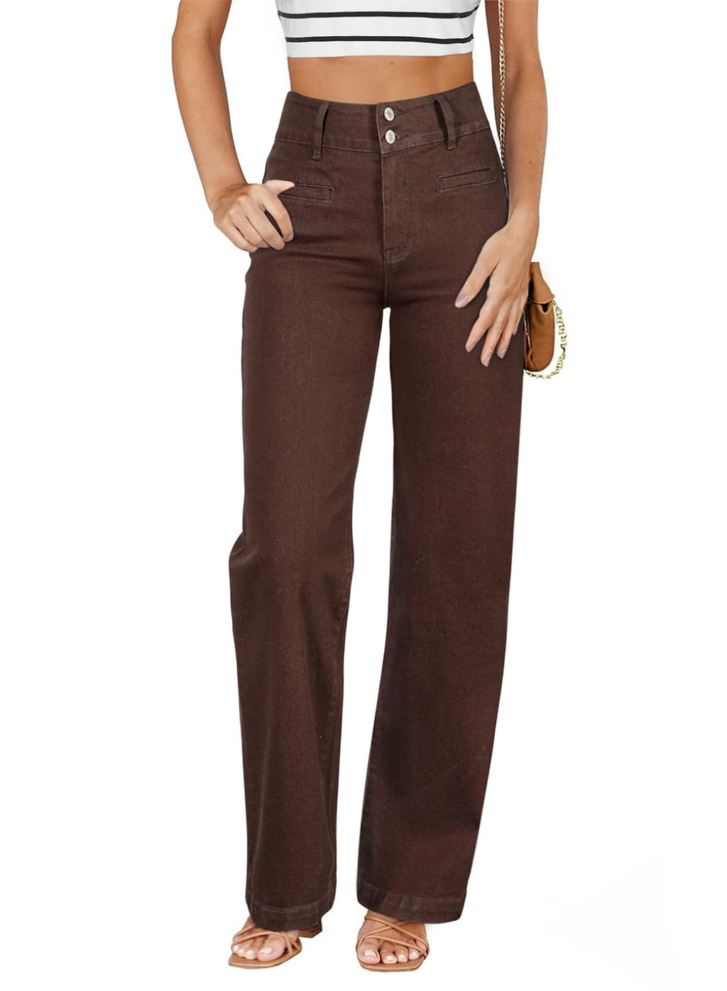 Sidefeel Jeans for Women High Waisted Straight Leg Denim Pants Jansha Store