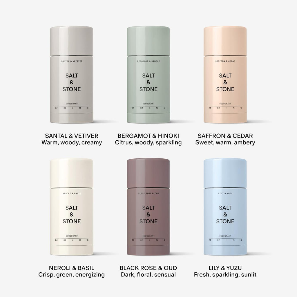 Salt & Stone Aluminum-Free Deodorant for Women & Men Saffron & Cedar 2.6 oz Jansha Store
