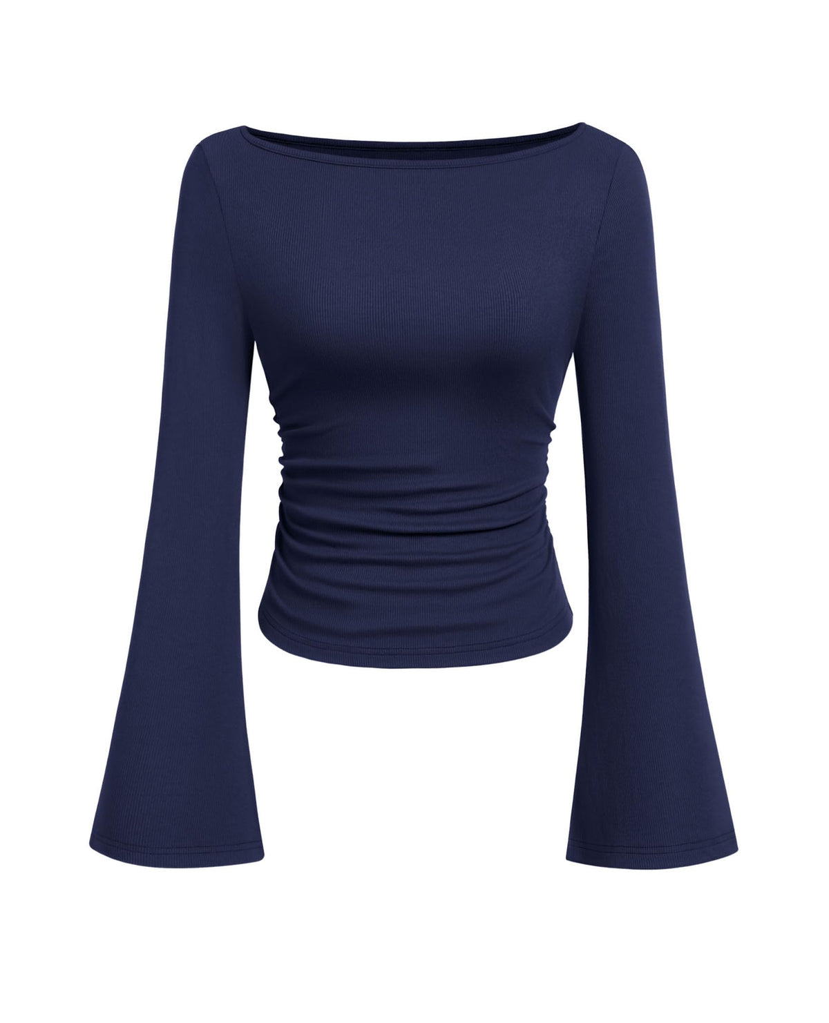 PRETTYGARDEN Womens Bell Long Sleeve Ribbed Knit Tops Jansha Store
