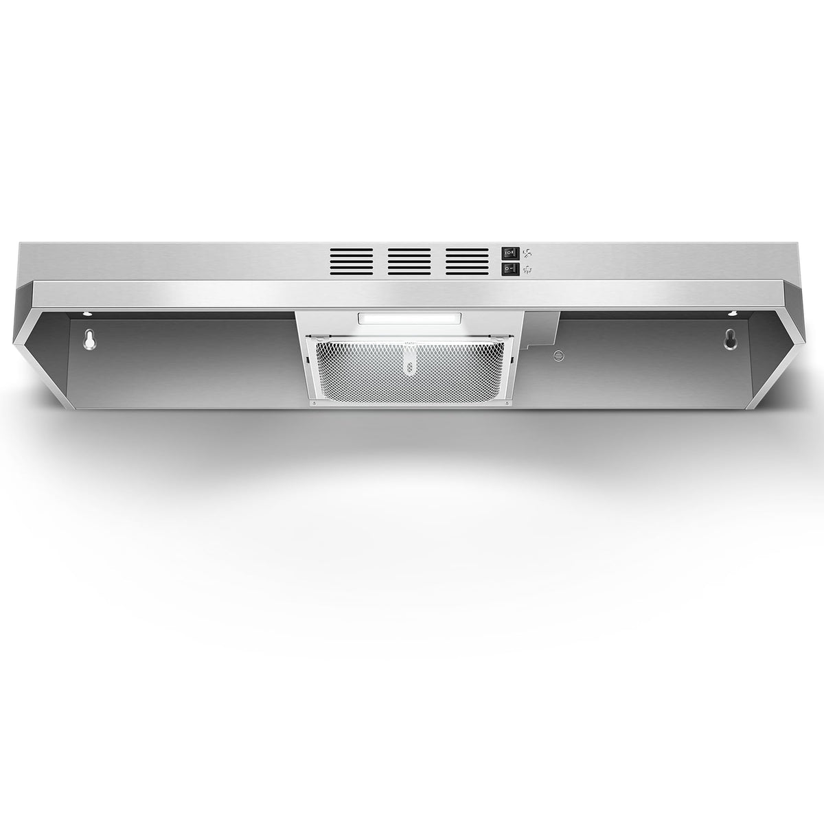Range Hood 30 inch Under Cabinet, Stainless Steel Kitchen Vent Hood 280CFM, Built-in Kitchen Stove Hood w/Rocker Button Control, Ducted/Ductless Convertible Duct, 2 Speeds Fan, Bright LED Light Jansha Store