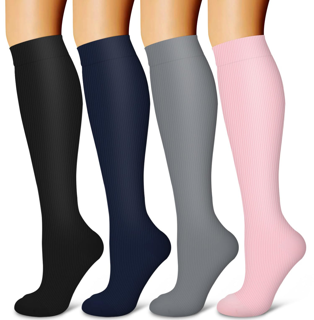 Laite Hebe 4 Pairs-Compression Socks for Women&Men Circulation-Best Support for Nurses,Running,Athletic Jansha Store